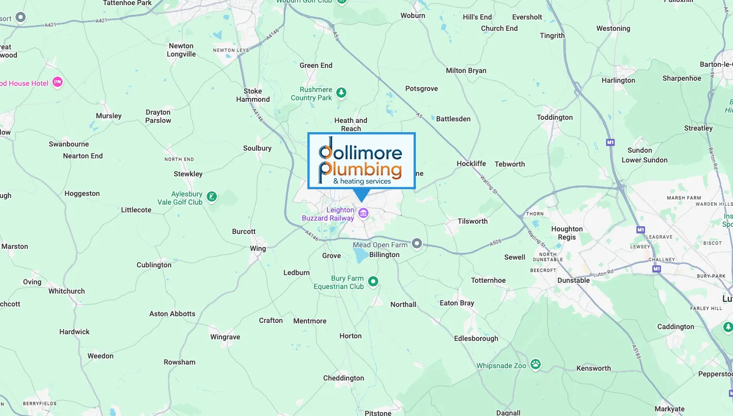 Service area map zoomed